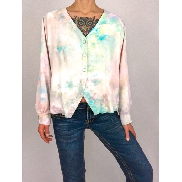 Vintage 💫 Hand-Dyed Blouse in Dreaming - Picture 13 of 15